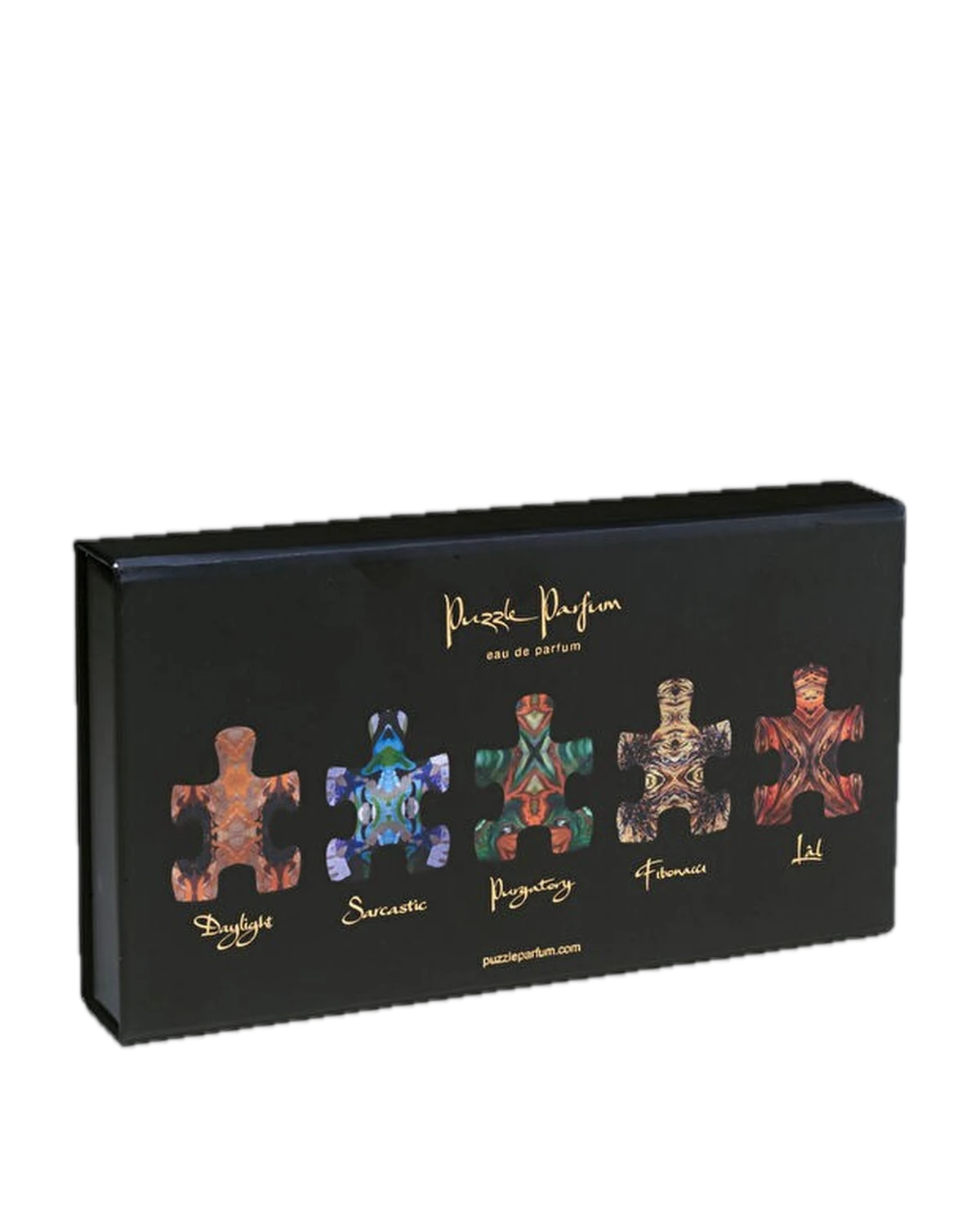 Puzzle Parfum Discovery Set, beş niş parfüm 2.5 ml şişelerde